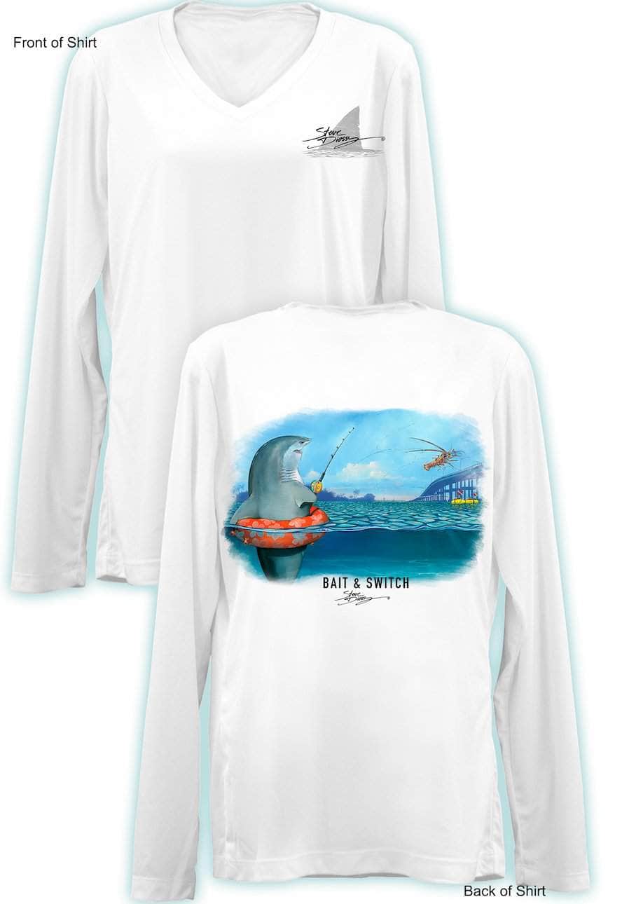 Bait & Switch - Ladies Long Sleeve V-Neck-100% Polyester